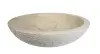 Product image 1 of the product “Bowl round polished inside, 40cm dia. made from white marble. Picked outside Outside slightly embossed | 40 cm”